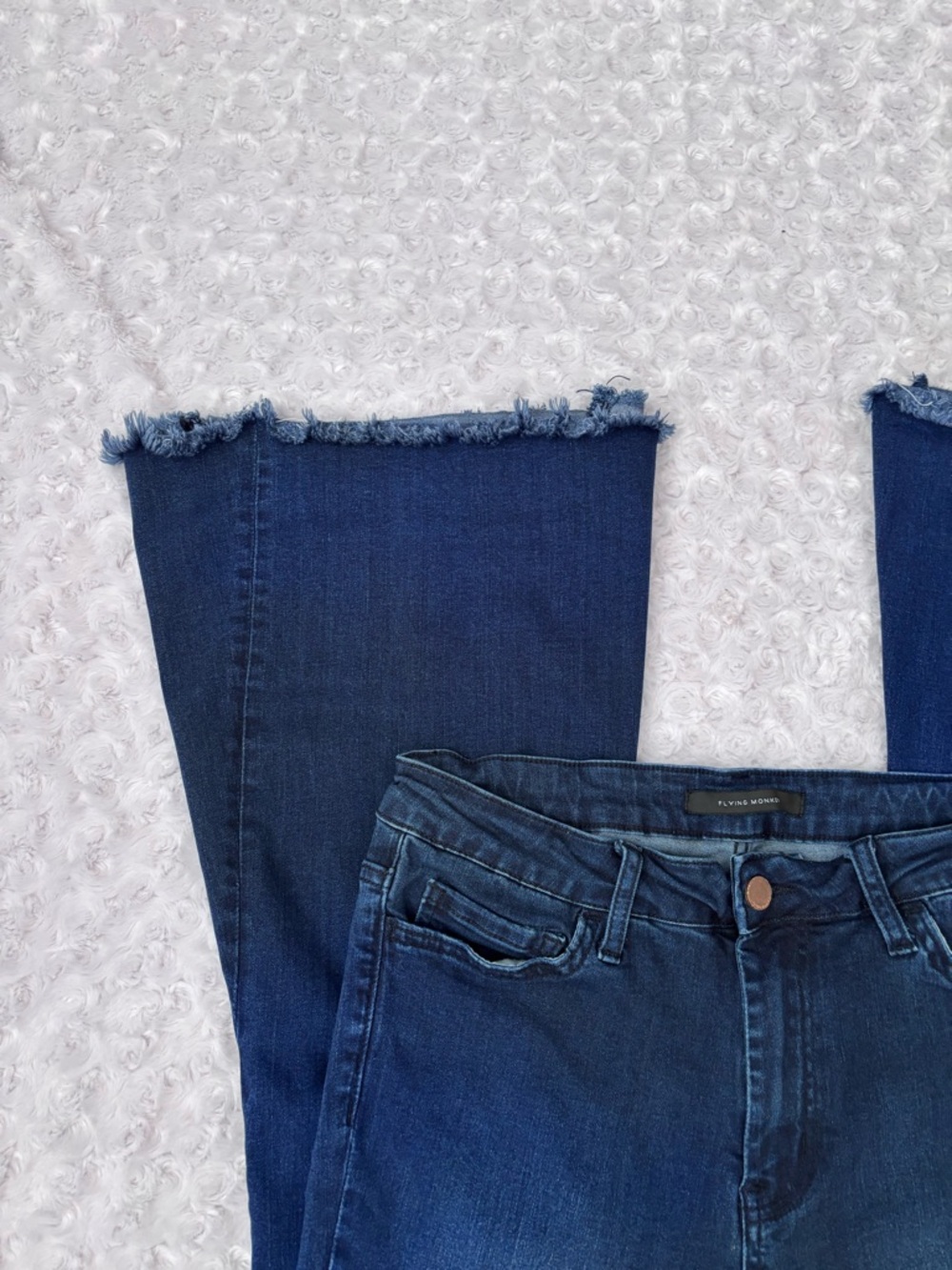Flying Monkey High‑Rise Super Flare Jeans | Size 29 | Dark Wash - Picture 3 of 8